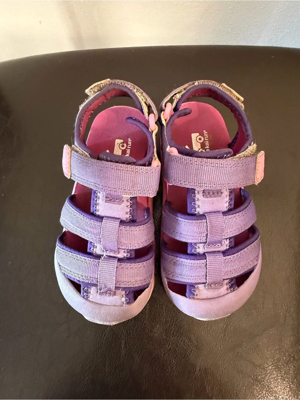 See Kai run water shoes sandals Kids Purple hook and look